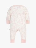 The Little Tailor Baby Woodland Print Zip-Through Sleepsuit