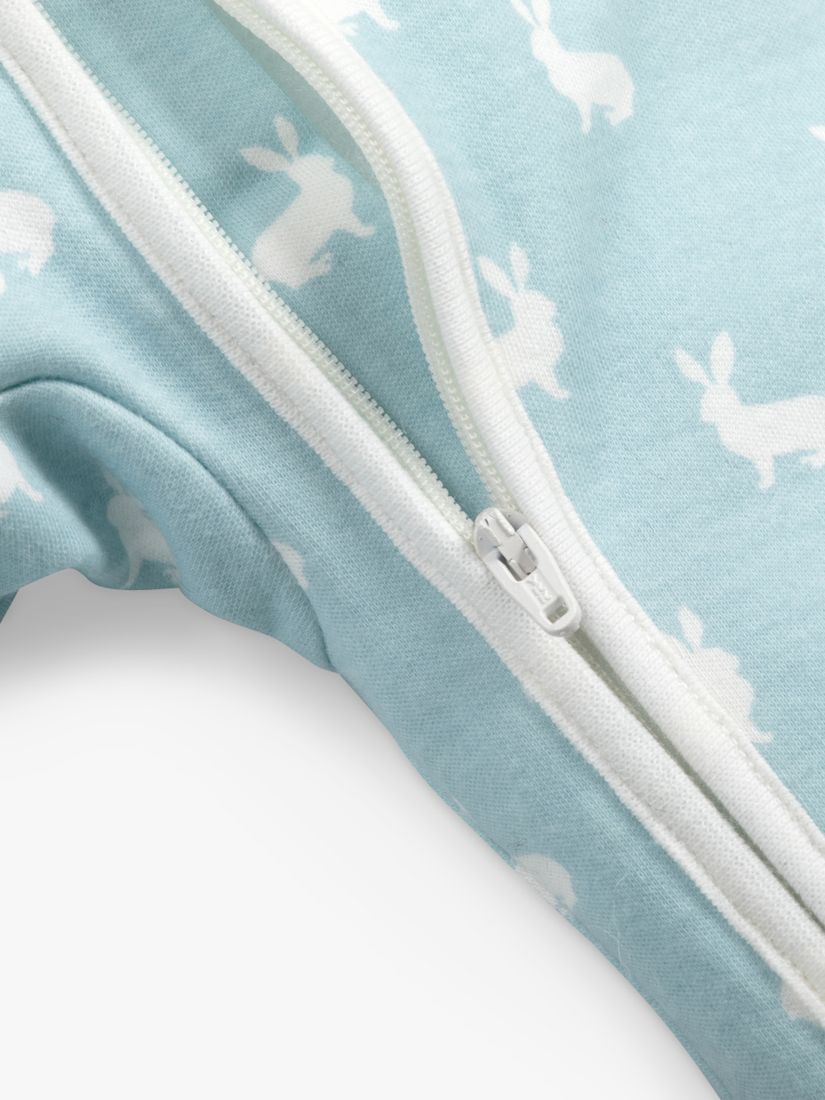 Buy The Little Tailor Baby Hare Print Zip-Through Sleepsuit Online at johnlewis.com