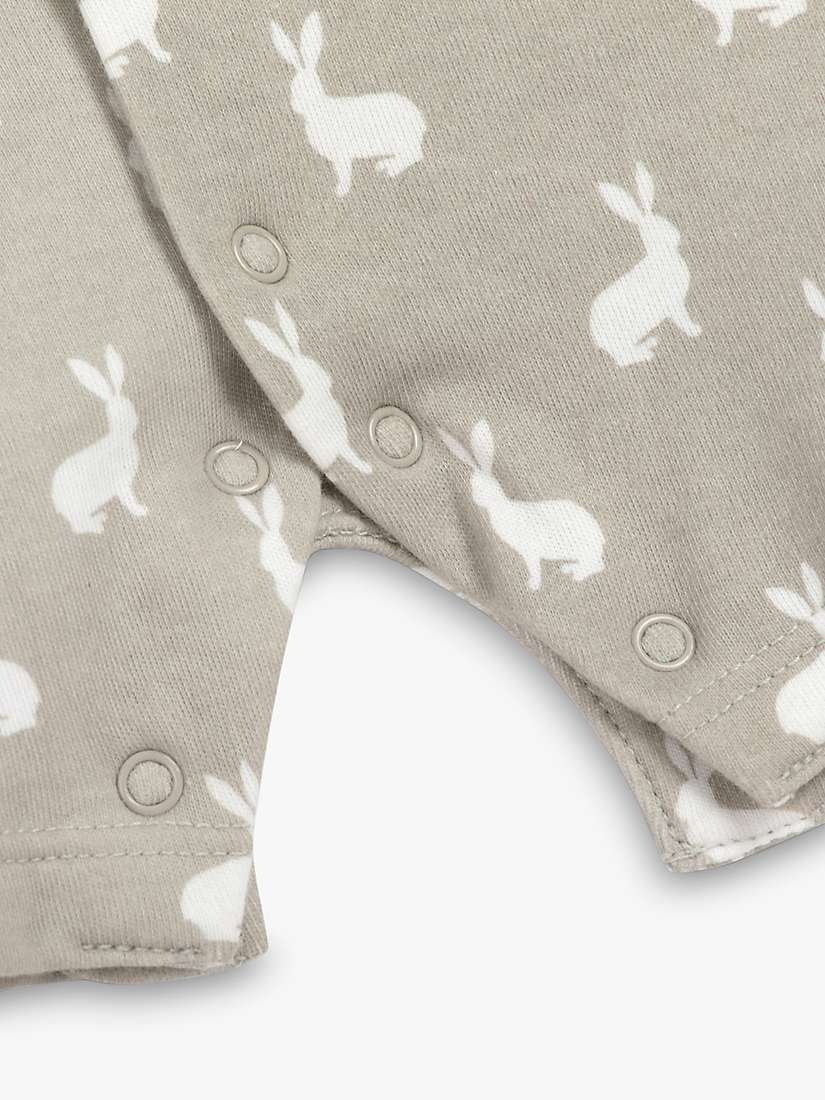 Buy The Little Tailor Baby Hare Print Jersey Shorty Romper Online at johnlewis.com