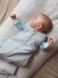 The Little Tailor Baby 2.5 Tog Sleeping Bag, Blue Ticking Stripe