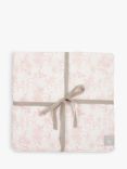 The Little Tailor Large Muslin Blanket, 112 x 112cm, Pink Woodland