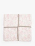 The Little Tailor Large Muslin Blanket, 112 x 112cm, Pink Woodland