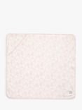 The Little Tailor Jersey Baby Blanket, 70 x 70cm, Pink Hare/Woodland
