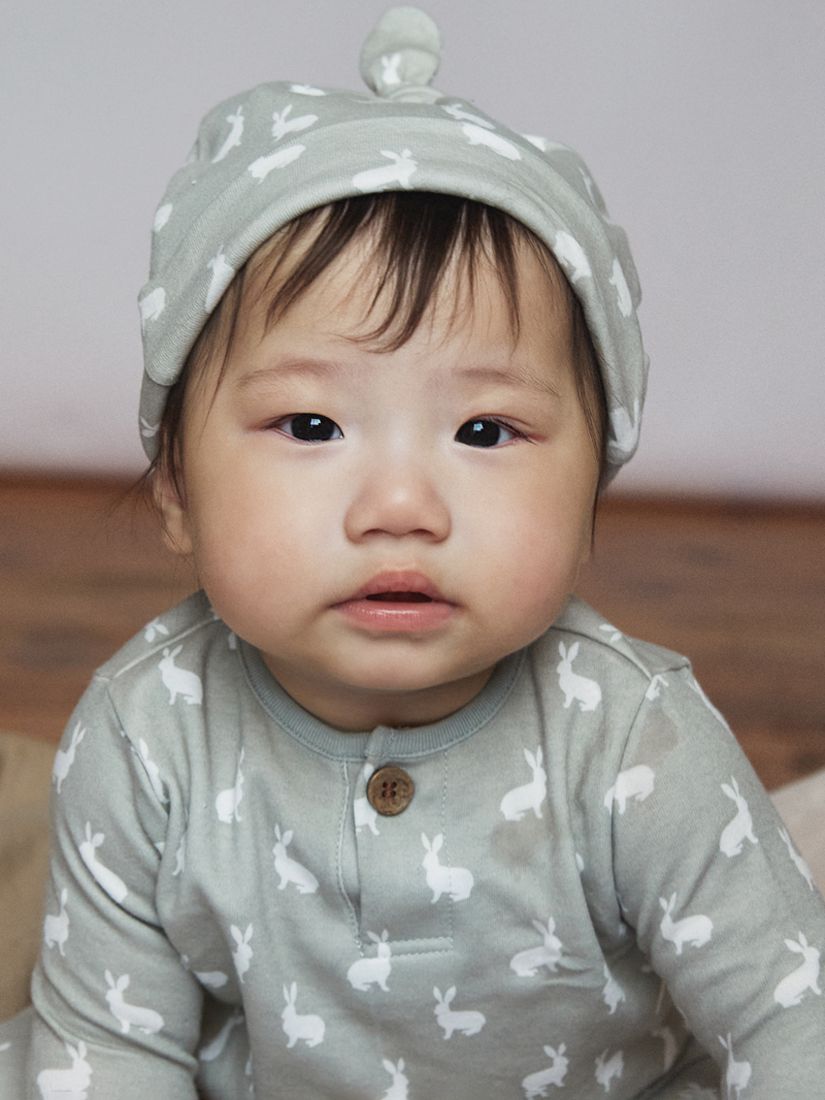 Buy The Little Tailor Baby Hare Print Jersey Hat Online at johnlewis.com