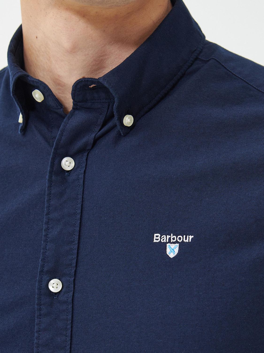 Barbour Tailored Fit Oxford Shirt, Navy, M