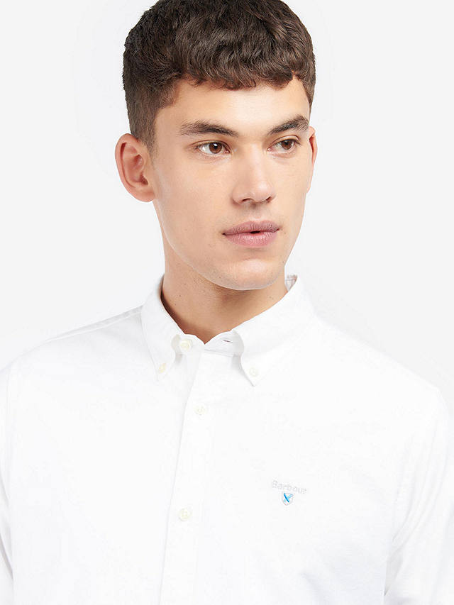 Barbour Tailored Fit Oxford Shirt, White at John Lewis & Partners