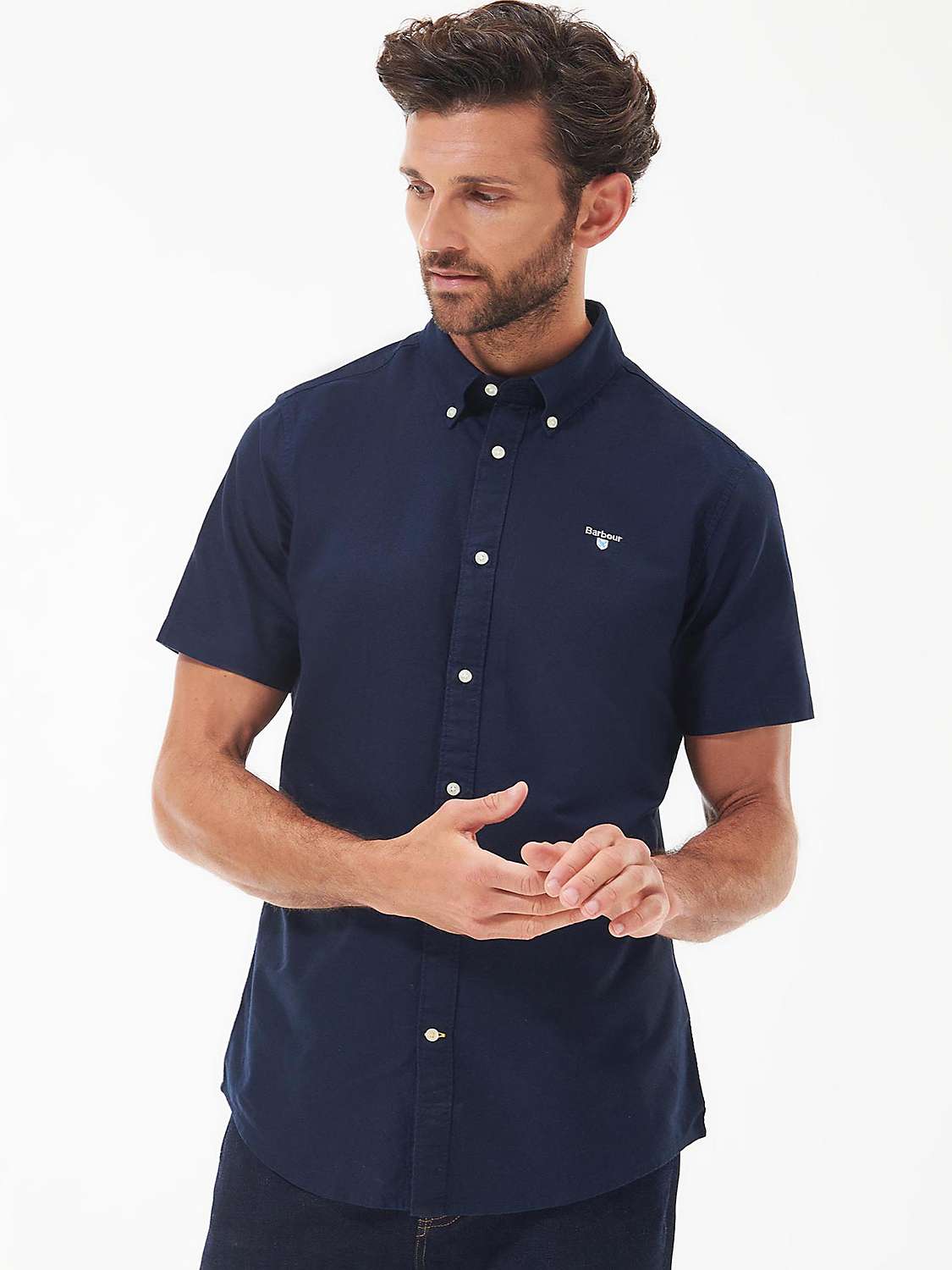 Buy Barbour Oxford Cotton Short Sleeve Shirt Online at johnlewis.com