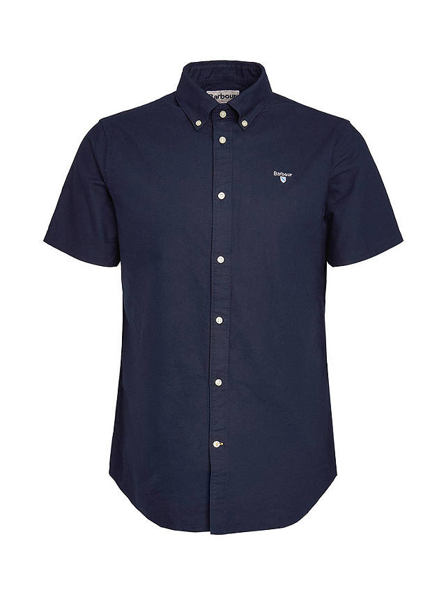 Barbour Oxford Cotton Short Sleeve Shirt, Navy