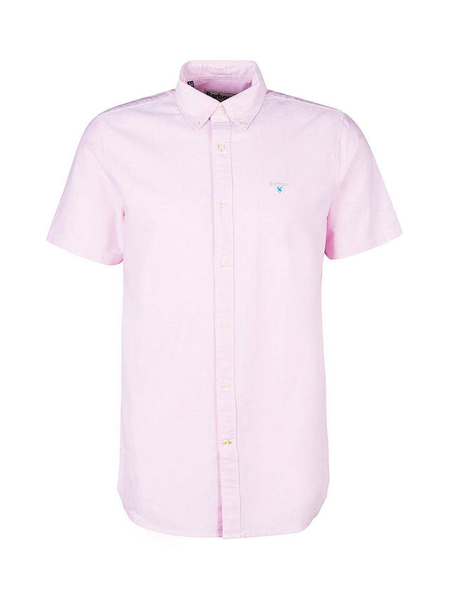Barbour Oxford Cotton Short Sleeve Shirt, Pink