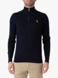 LUKE 1977 Rib Tickler Funnel Neck Knitted Jumper, Dark Navy