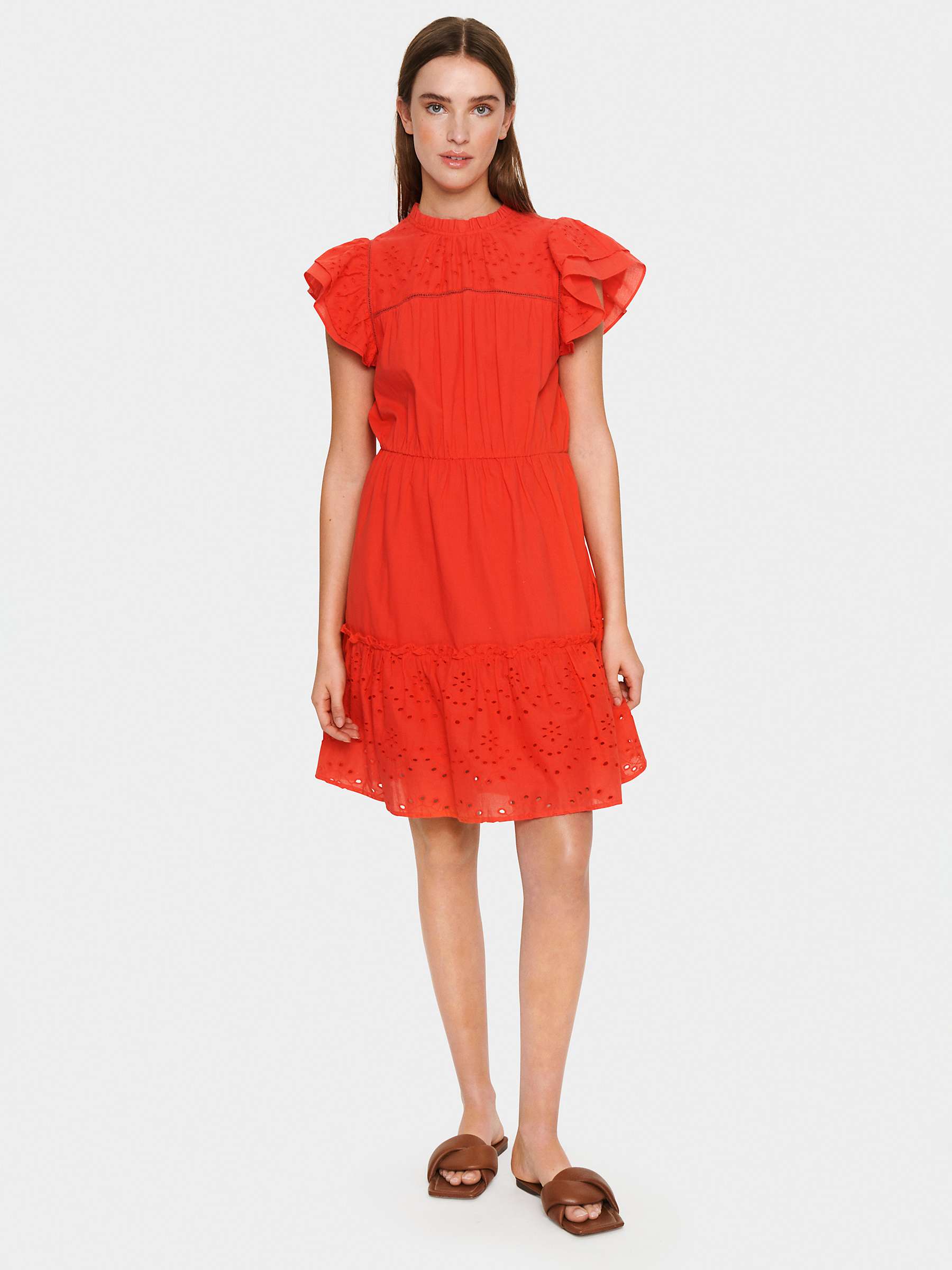 Buy Saint Tropez Tilly Broderie Anglaise Dress, Hibiscus Online at johnlewis.com