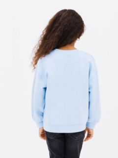 John Lewis Kids' Sequin Shell Sweater, Chambray Blue, 2 years