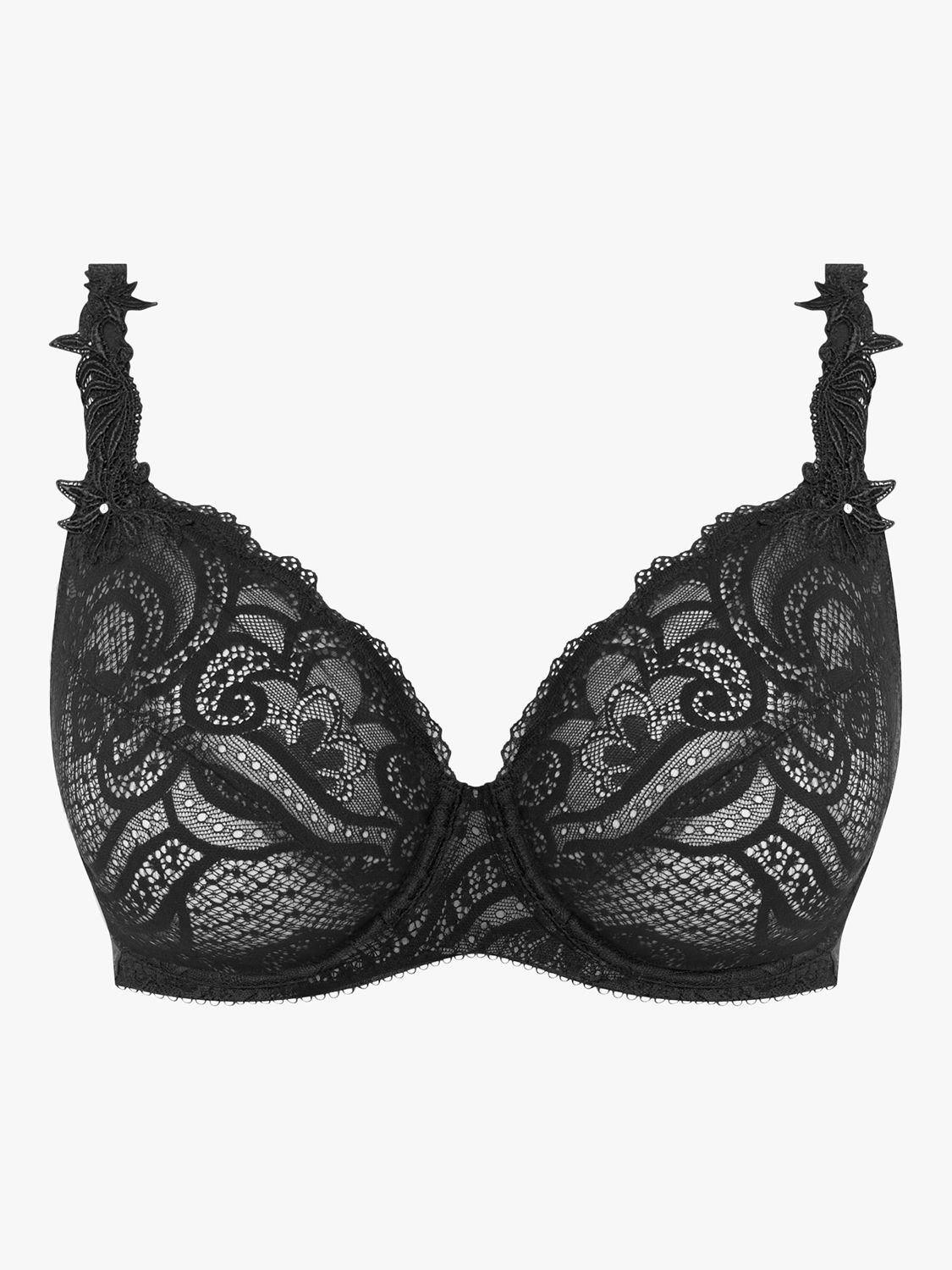 Wacoal Izumi Lace Underwired Bra, Black at John Lewis & Partners