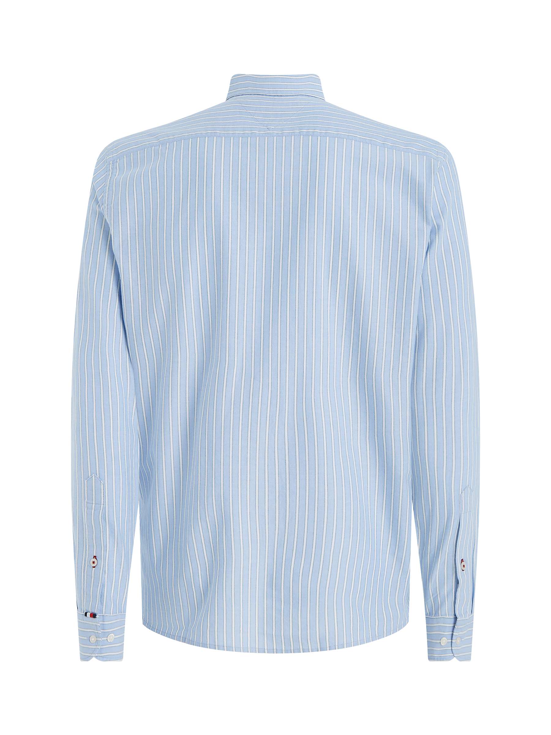 Tommy Hilfiger Oxford Candy Stripe Shirt, Vessel Blue/White at John ...