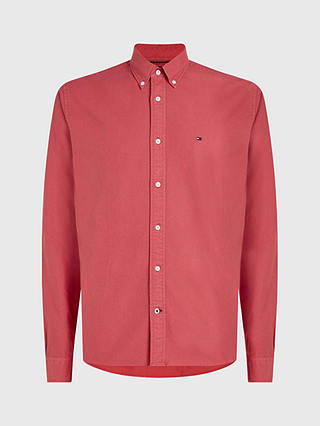 Tommy Jeans Dyed Cotton Shirt, Deep Crimson Fruit