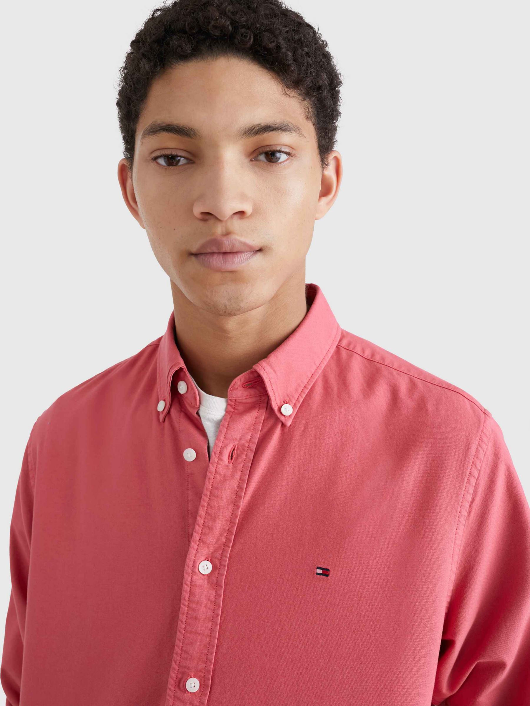 Buy Tommy Jeans Dyed Cotton Shirt Online at johnlewis.com