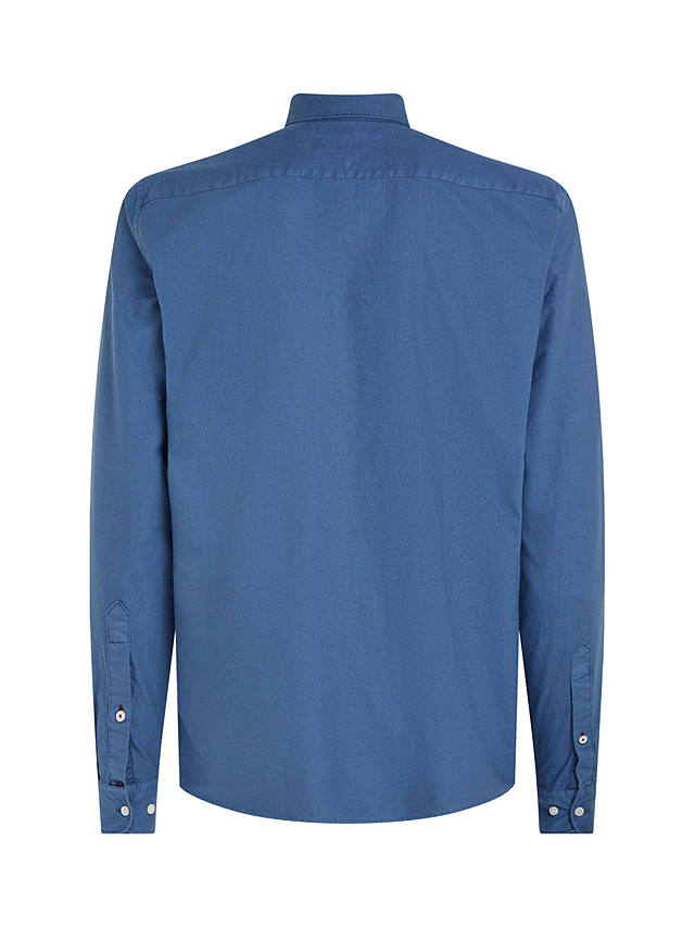 Tommy Jeans Dyed Cotton Shirt, Blue Coast at John Lewis & Partners
