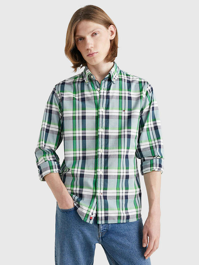 Tommy Hilfiger Tartan Check Shirt, Frosted Green/Multi