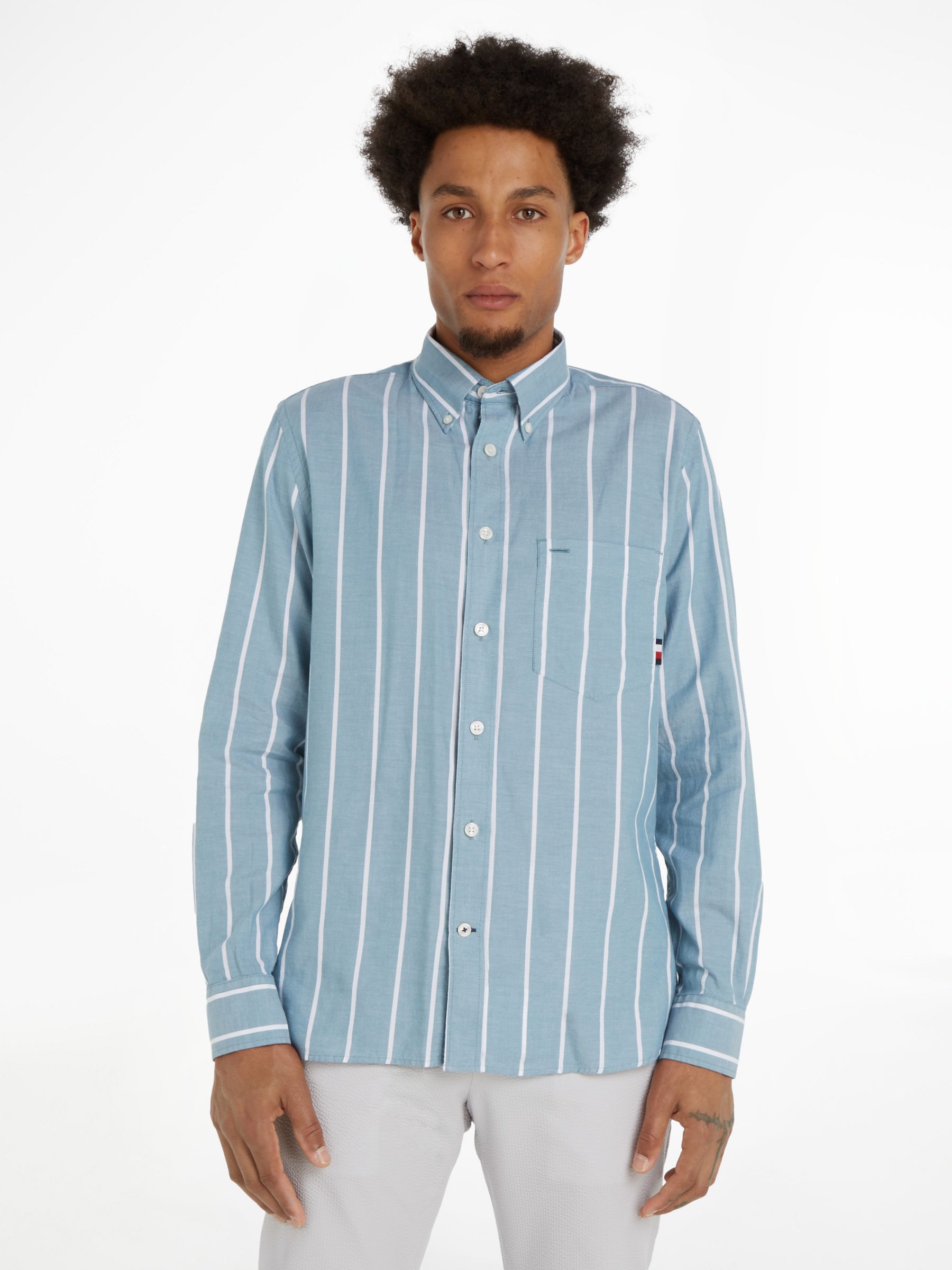Tommy Hilfiger Oxford Stripe Shirt at John Lewis & Partners
