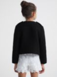 Reiss Kids' Esmie Cropped Smart Jacket, Black