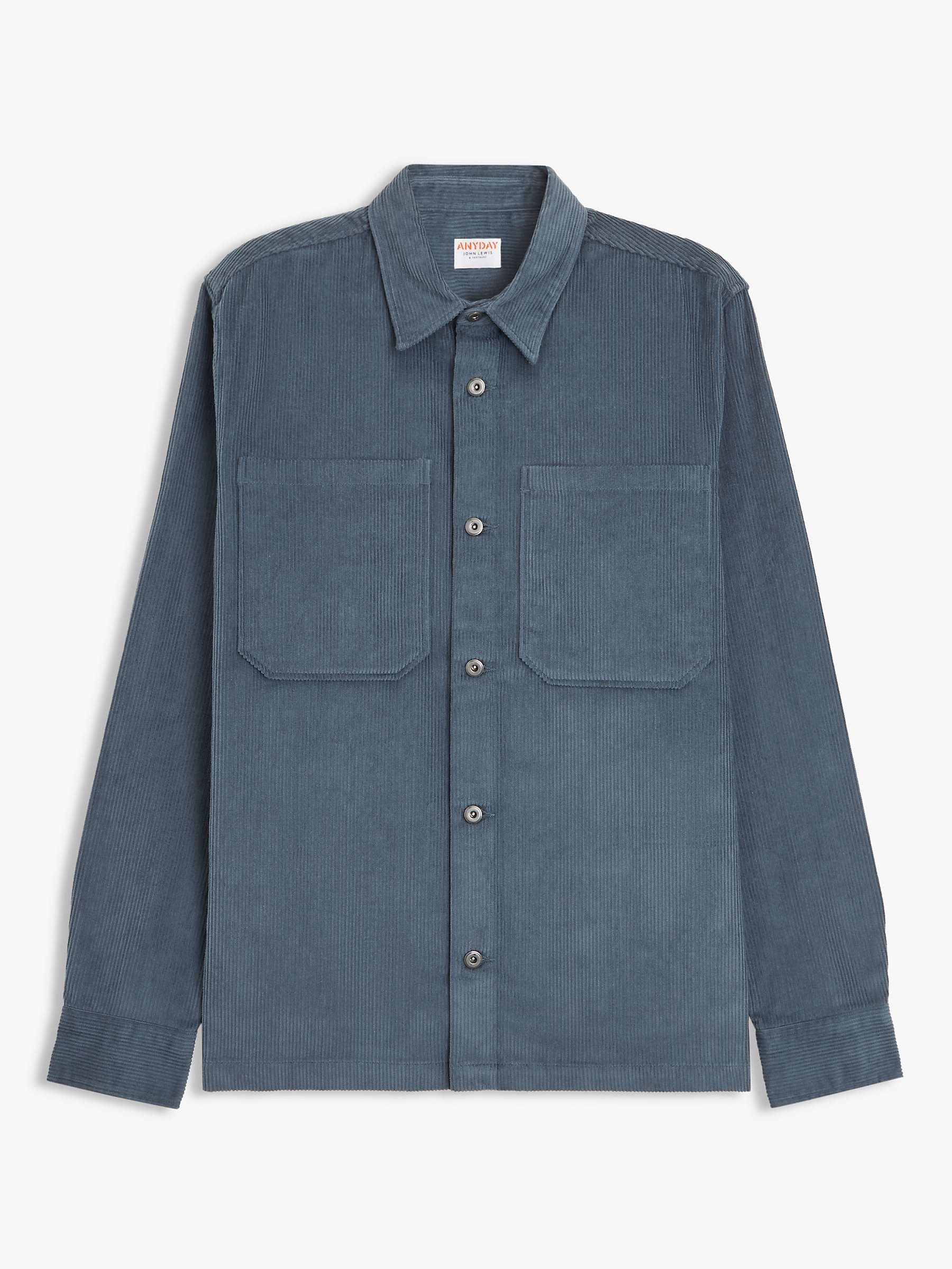 John Lewis ANYDAY Cord Overshirt, Stormy Weather at John Lewis & Partners