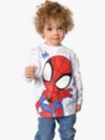 Brand Threads Kids' Spiderman Long Sleeve T Shirt, White, White