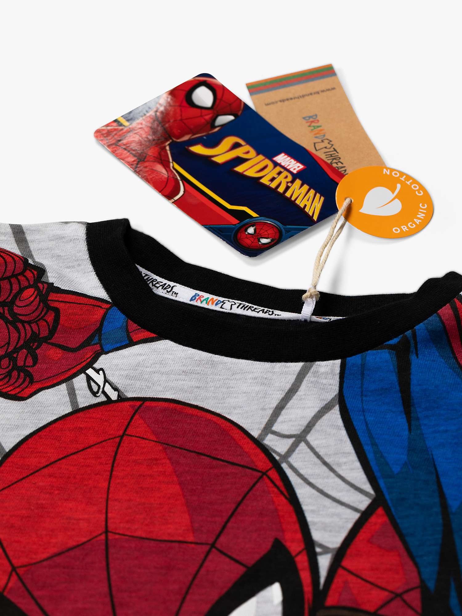 Buy Brand Threads Kids' Spiderman Pyjama Set, Black Multi Online at johnlewis.com