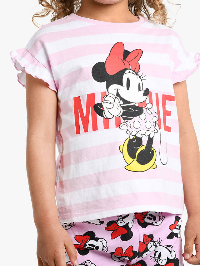 Brand Threads Kids' Disney Minnie Mouse Pyjama Set, Pink