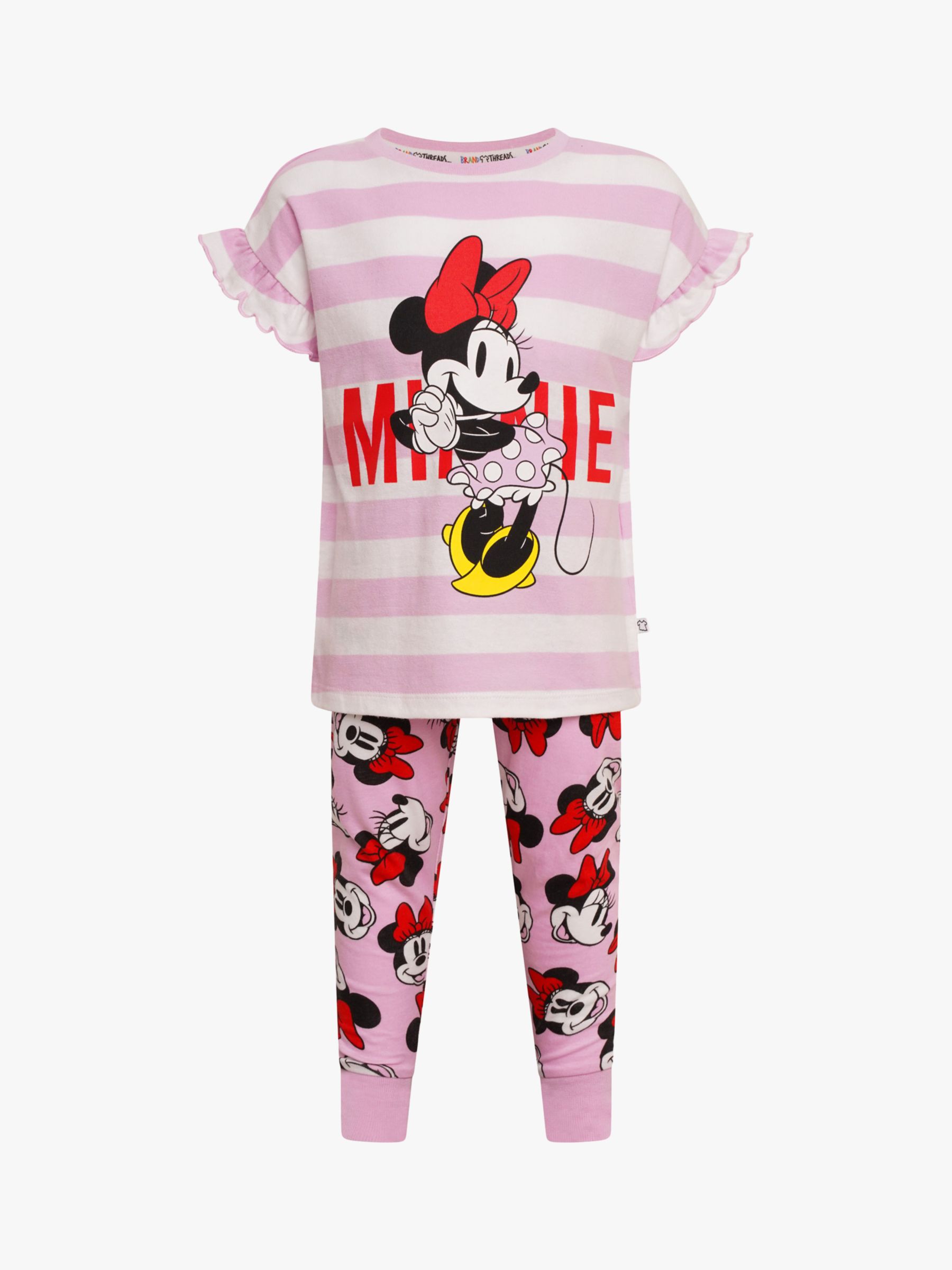 Buy Brand Threads Kids' Disney Minnie Mouse Pyjama Set, Pink Online at johnlewis.com