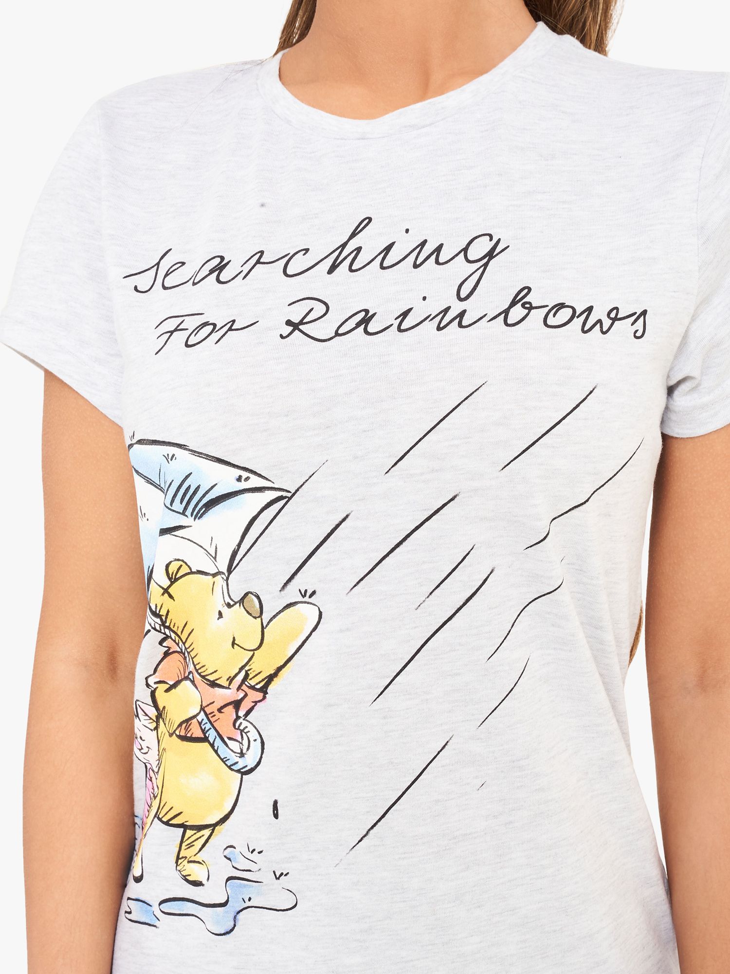 Buy Brand Threads Winnie the Pooh Pyjama Set, Grey Marl Online at johnlewis.com