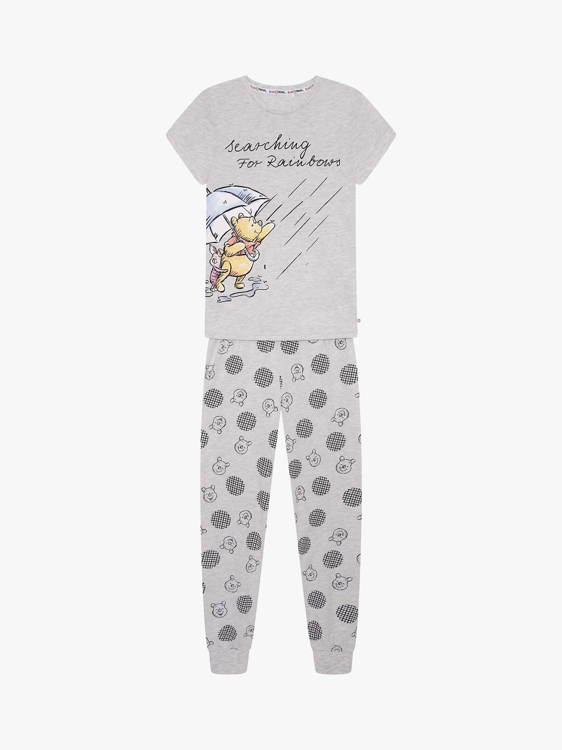 Buy Brand Threads Winnie the Pooh Pyjama Set, Grey Marl Online at johnlewis.com