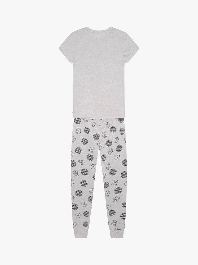 Brand Threads Winnie the Pooh Pyjama Set, Grey Marl