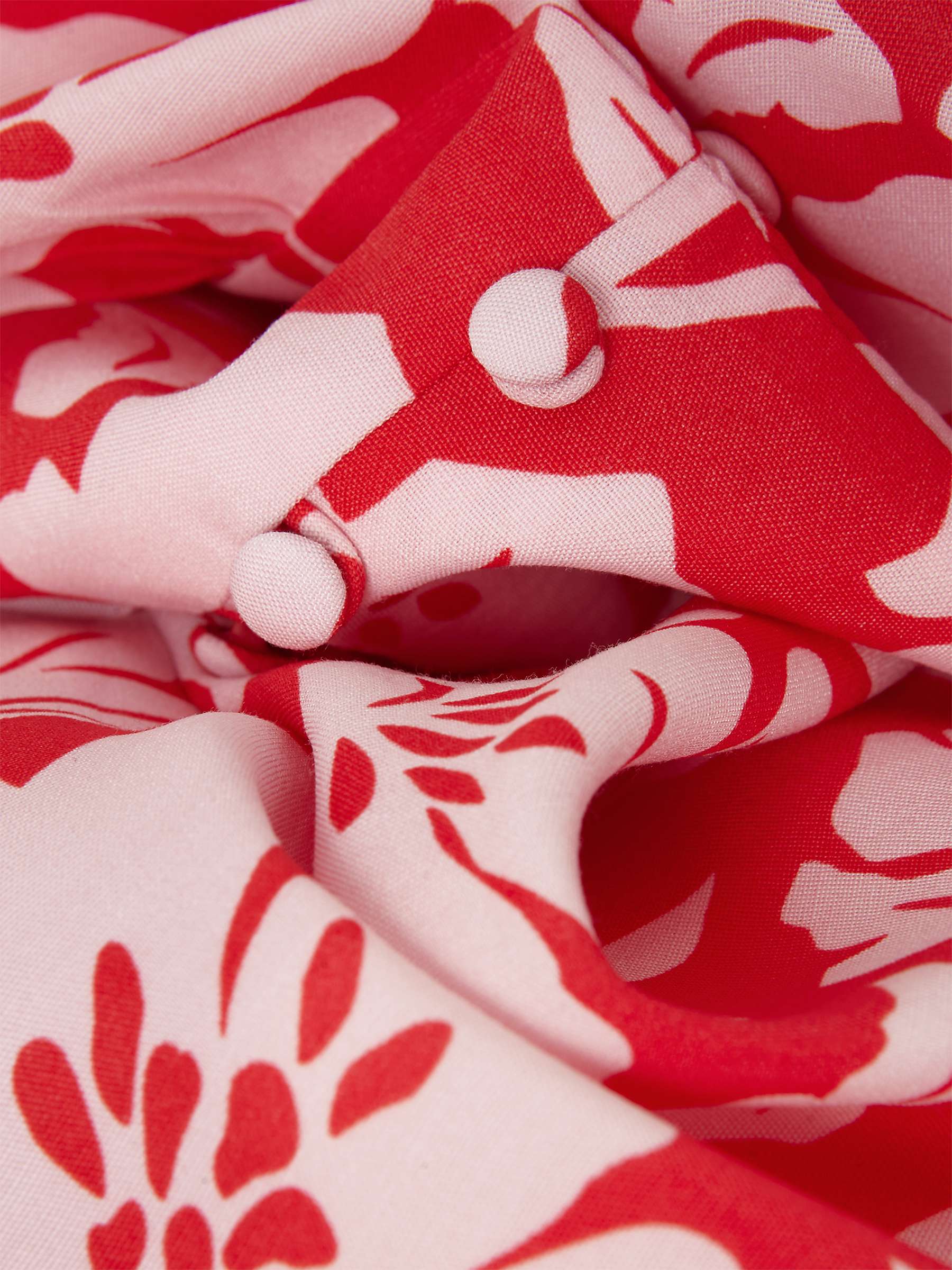 Buy Hobbs Allison Midi Floral Dress, Red/Pink Online at johnlewis.com