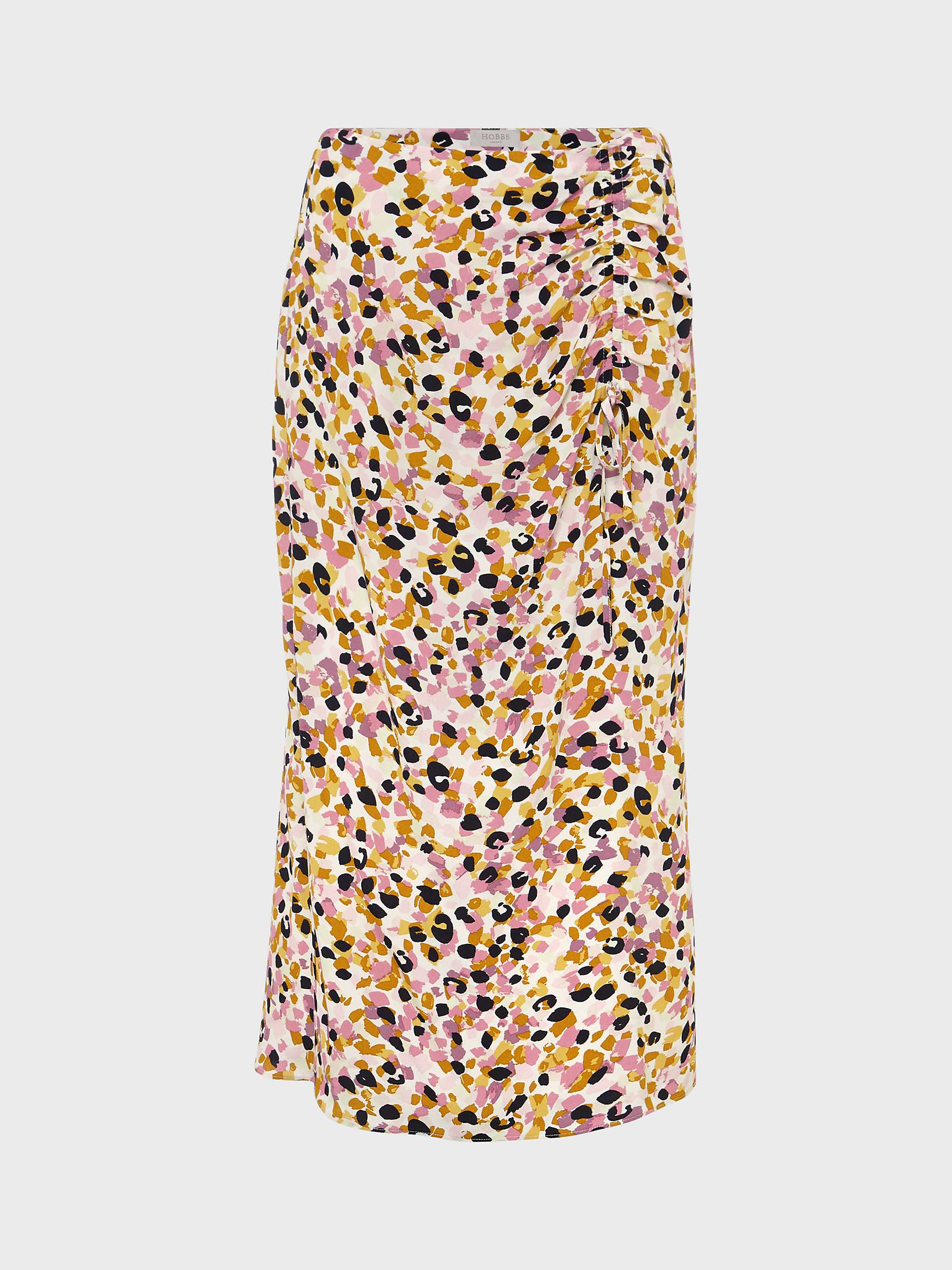 Buy Hobbs Rhiannon Spot Print Midi Skirt, Ivory/Multi Online at johnlewis.com