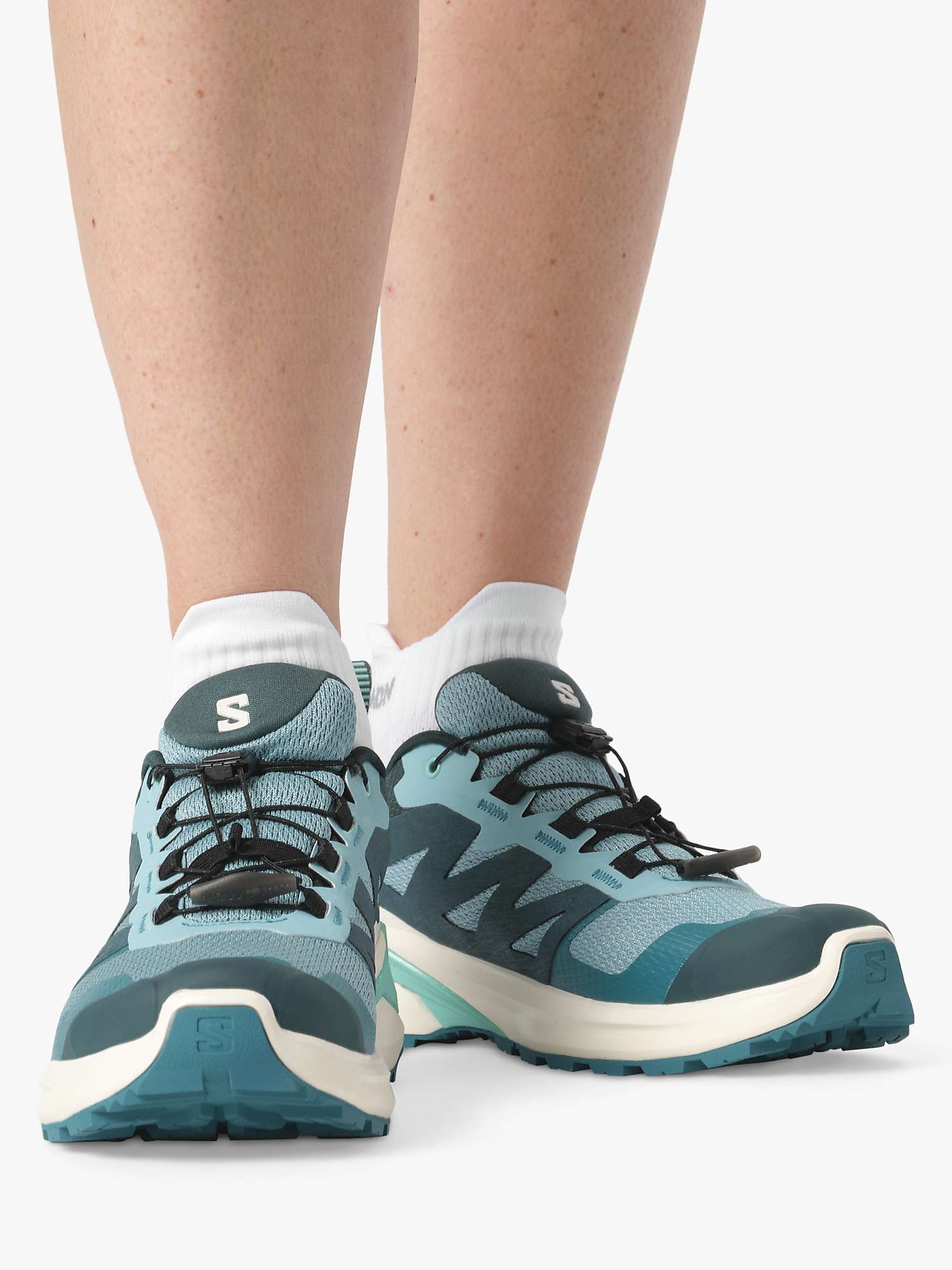 Buy Salomon X Adventure GTX Women's Waterproof Shoes, Turquoise/Vanilla Online at johnlewis.com