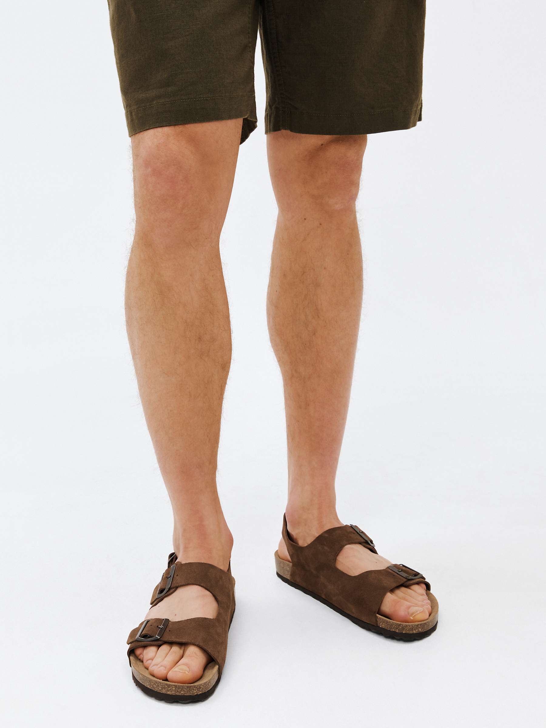 Buy John Lewis Suede Backstrap Footbed Sandals, Brown Online at johnlewis.com