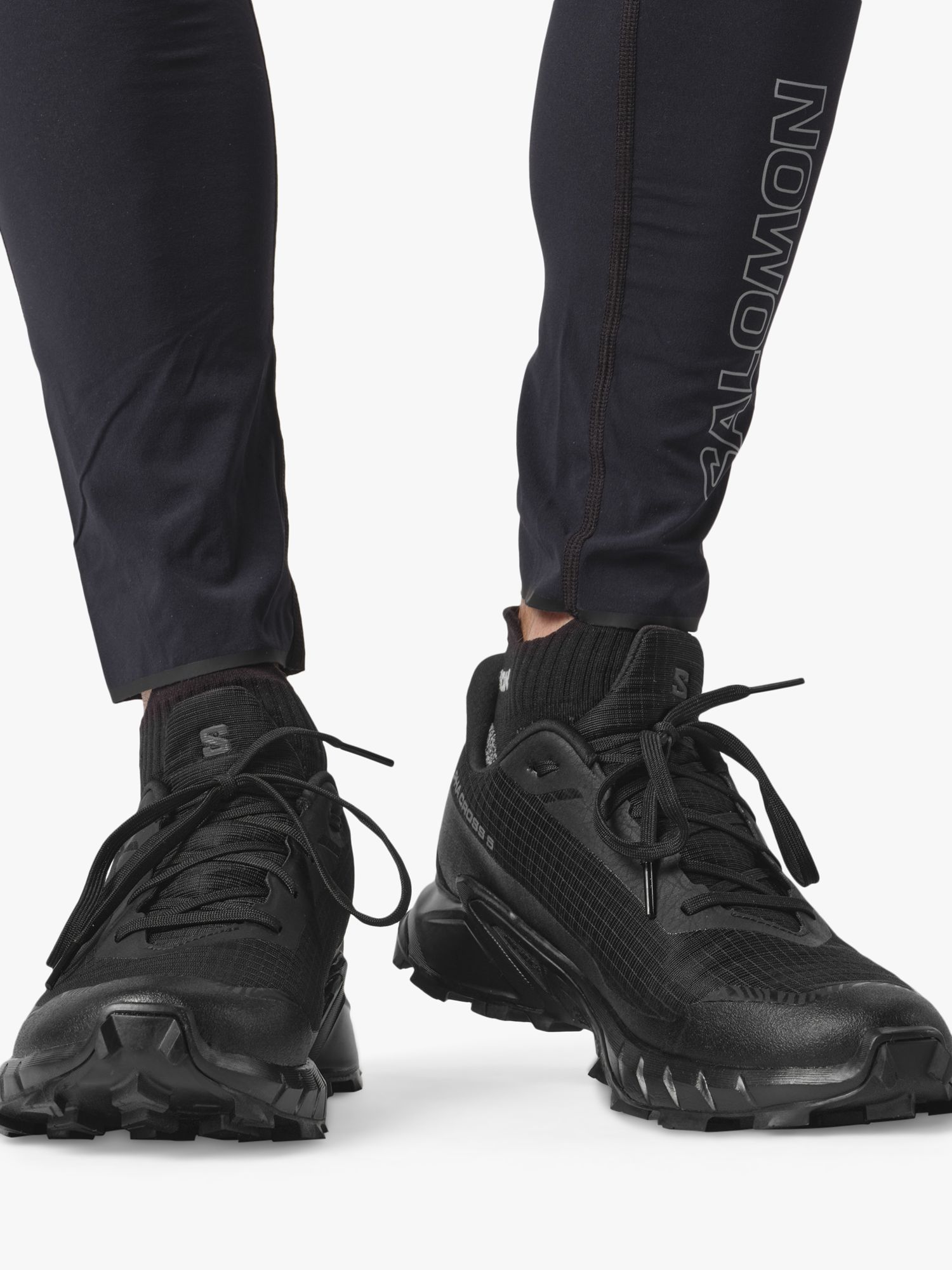 Salomon ALPHACROSS 5 Men's Gore-Tex Running Shoes, Black, 9