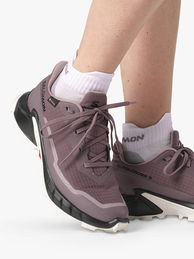 Salomon ALPHACROSS 5 Women's Gore-Tex Running Shoes, Pink