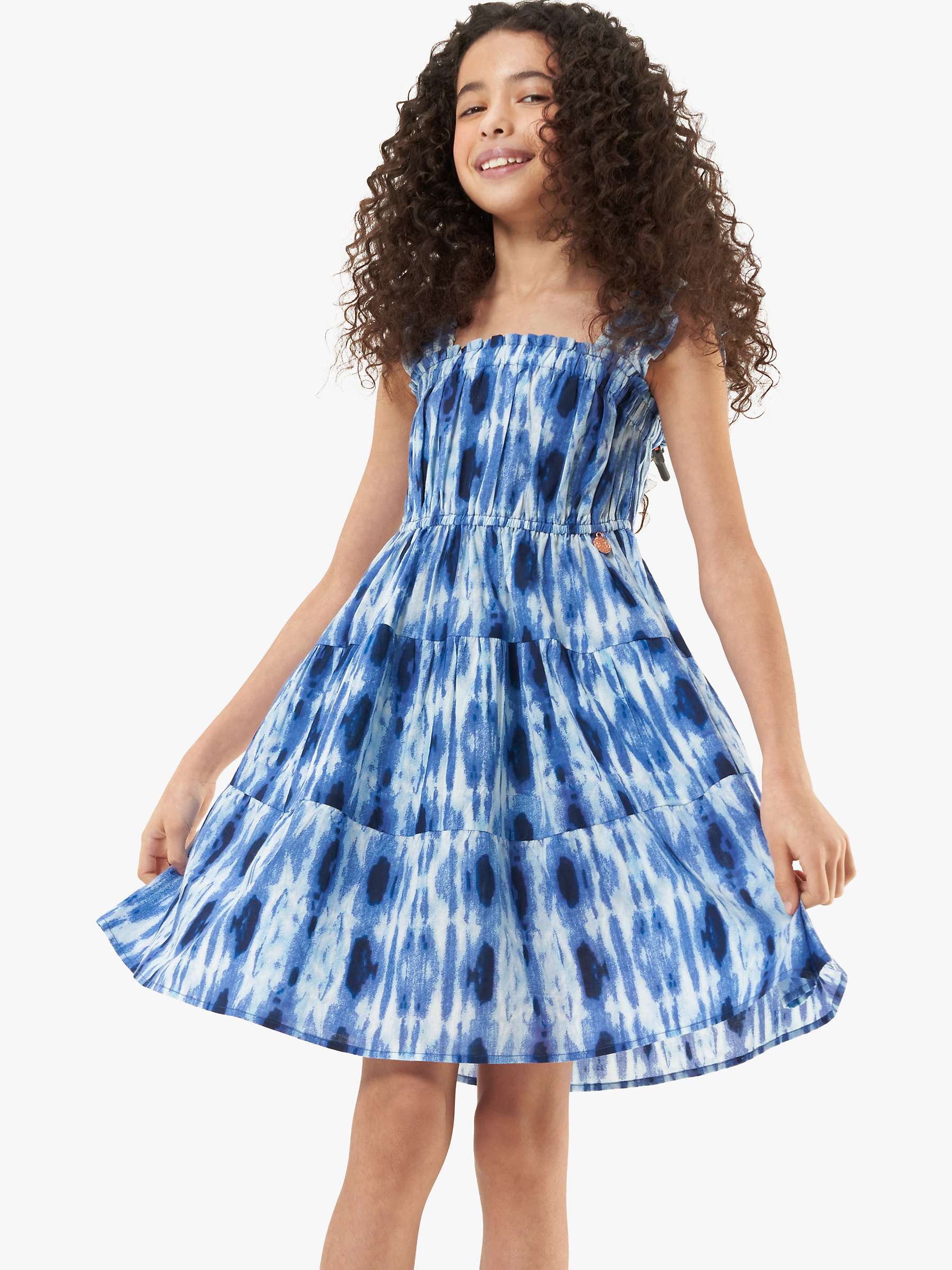 Buy Angel & Rocket Kids' Tie Dye Sun Dress, Blue Online at johnlewis.com