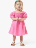 Angel & Rocket Baby Seersucker Shirred Dress, Pink