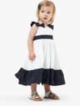 Angel & Rocket Baby Classic Bow Dress, Navy/White, Navy/White