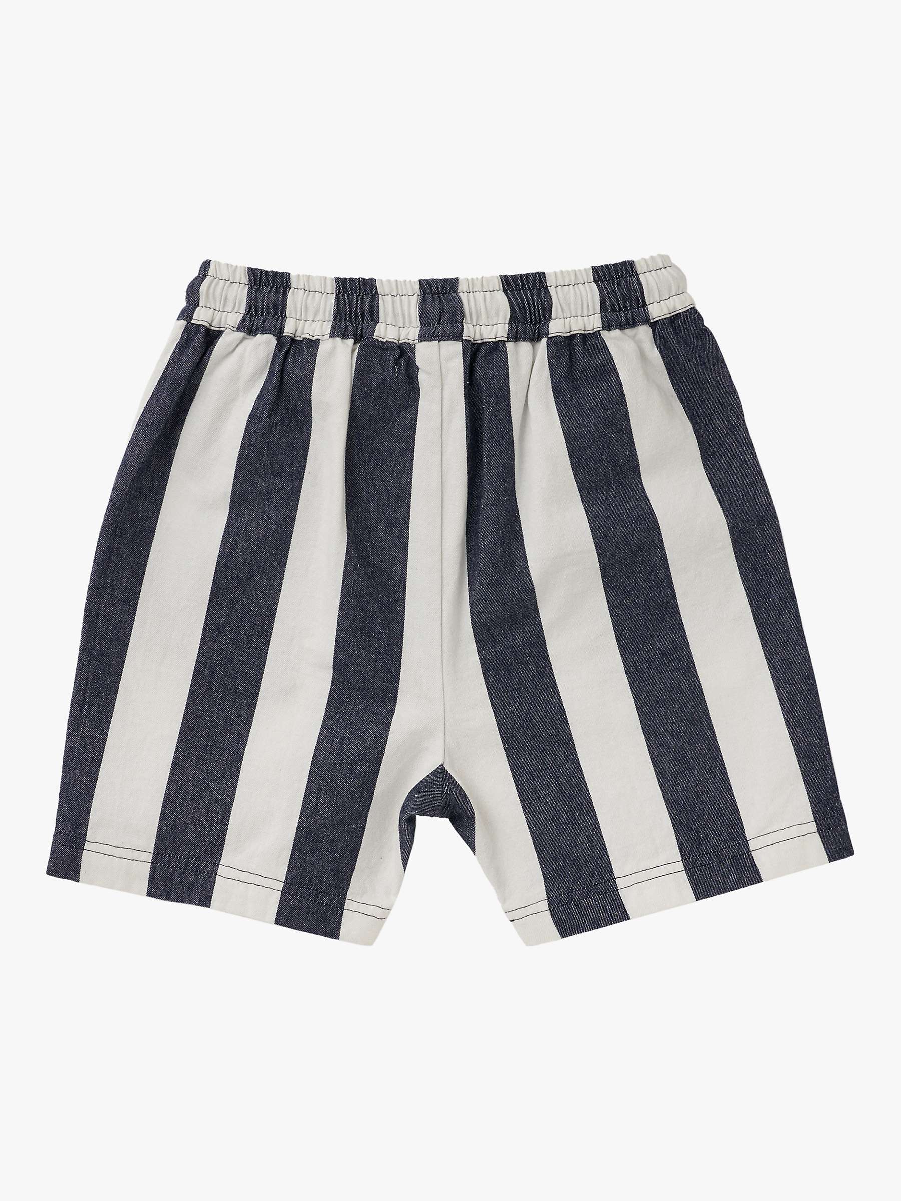 Buy Angel & Rocket Kids' Jensen Striped Shorts, Navy Online at johnlewis.com