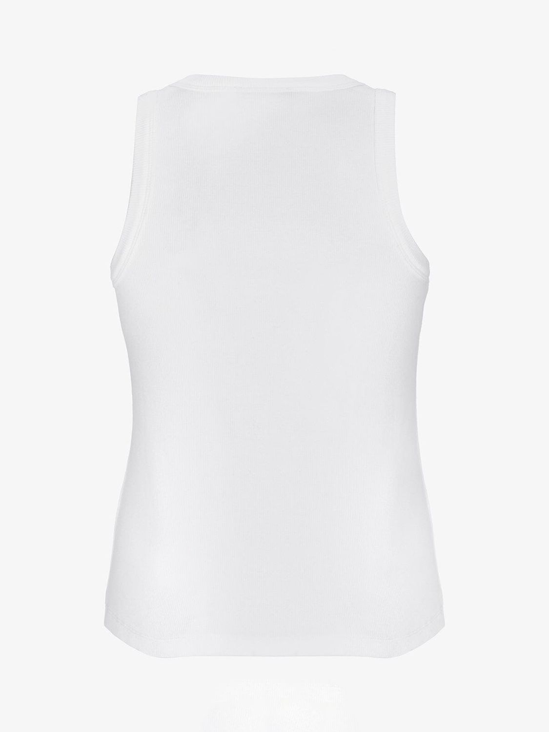 Mint Velvet High Neck Tank Top, White at John Lewis & Partners