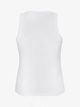 Mint Velvet High Neck Tank Top, White