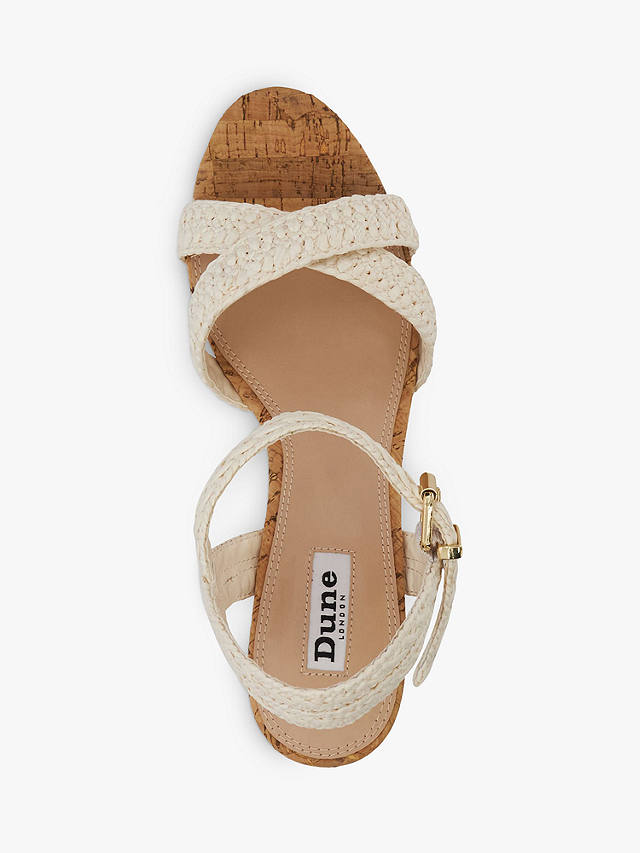 Dune Kelisa Braided High Wedge Heel Sandals, White-plainsynthetic