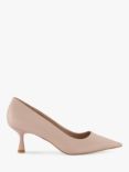 Dune Wide Fit Angelina Leather Court Shoes, Blush