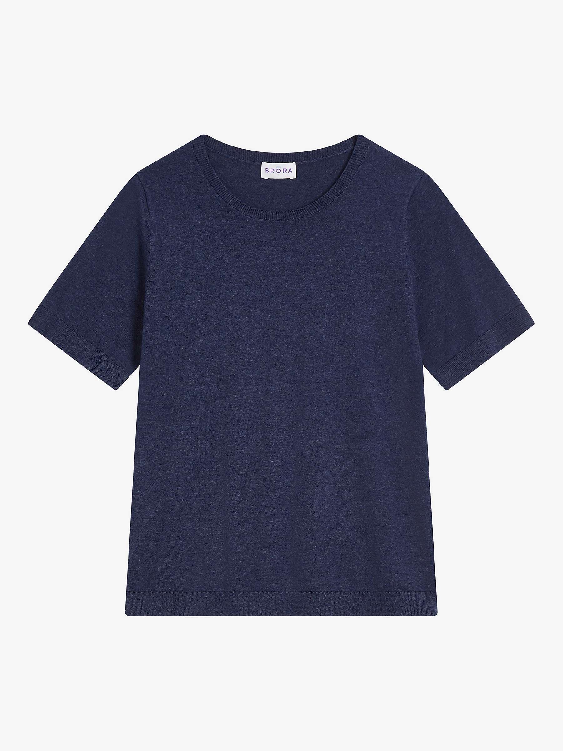 Buy Brora Cotton Knit Classic Crew T-Shirt Online at johnlewis.com