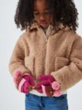 John Lewis Kids' Cat Whiskers Flip Top Gloves, Pink