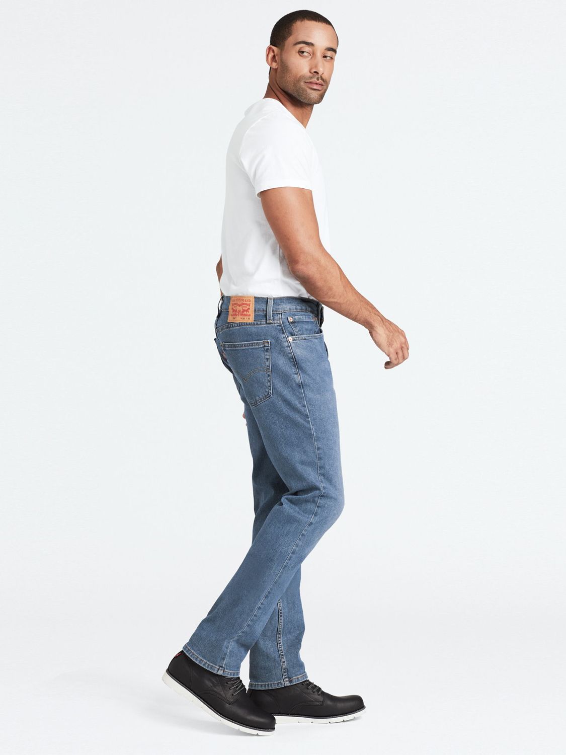 Levi's 514 Straight Cut Jeans, Stonewash Stretch at John Lewis  Partners