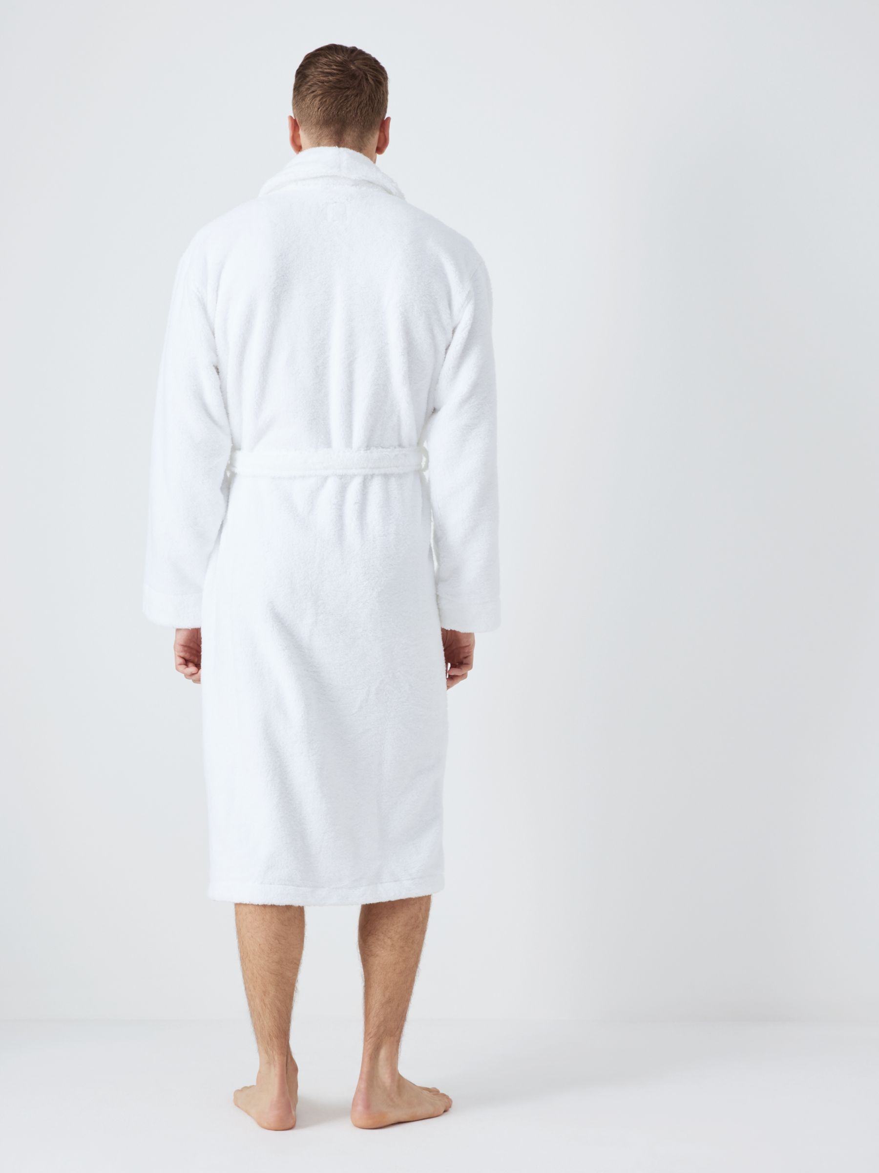 John Lewis Premium Luxury Towelling Robe, White at John Lewis & Partners